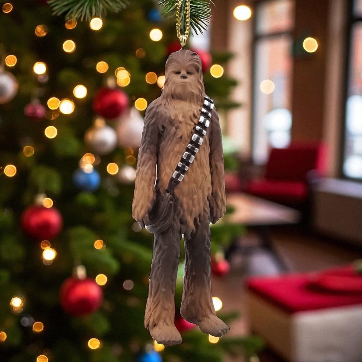 Disney Weihnachtsfigur Christbaumkugel Star Wars Chewbacca 10cm Baumschmuck Weihnachtskugel