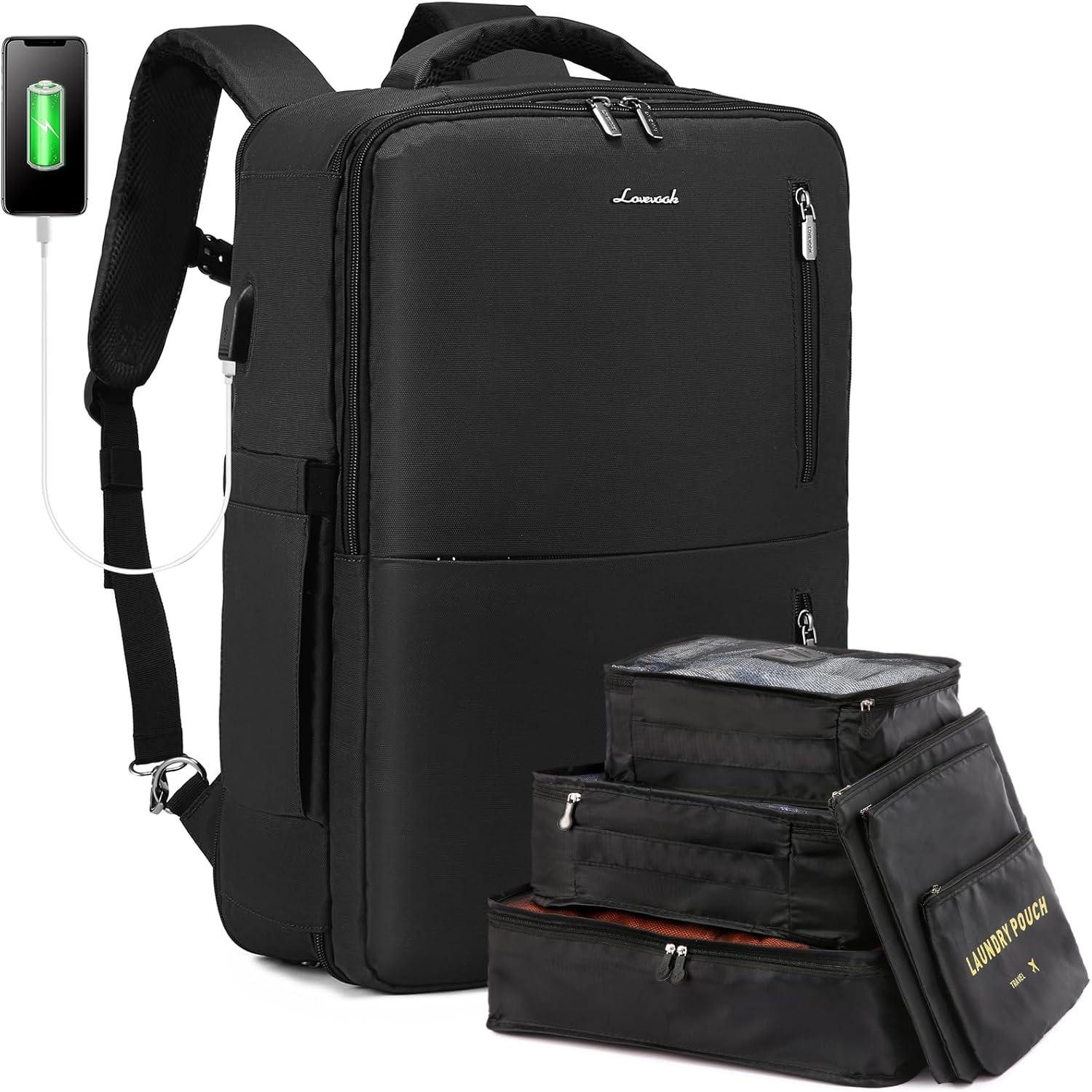 Reiserucksack Handgepäck Rucksack Flugzeug Damen Herren Schuhfach 40l 17 Zoll