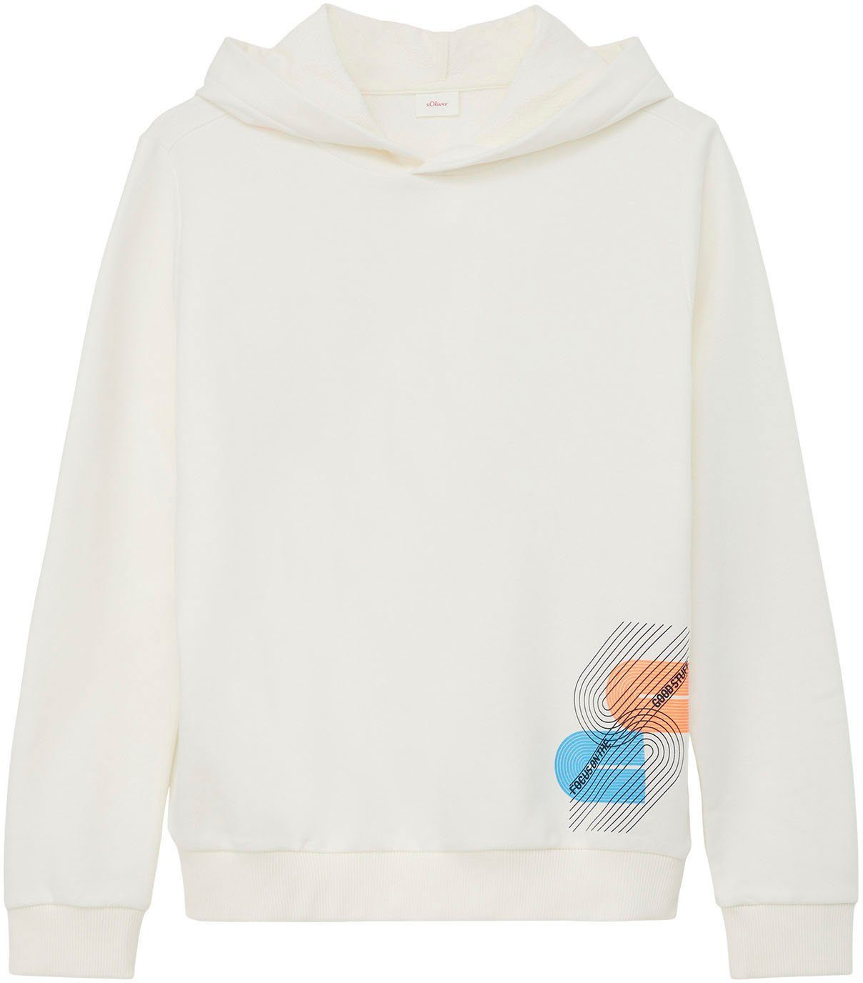 s.Oliver Junior Kapuzensweatshirt mit Markenlabel