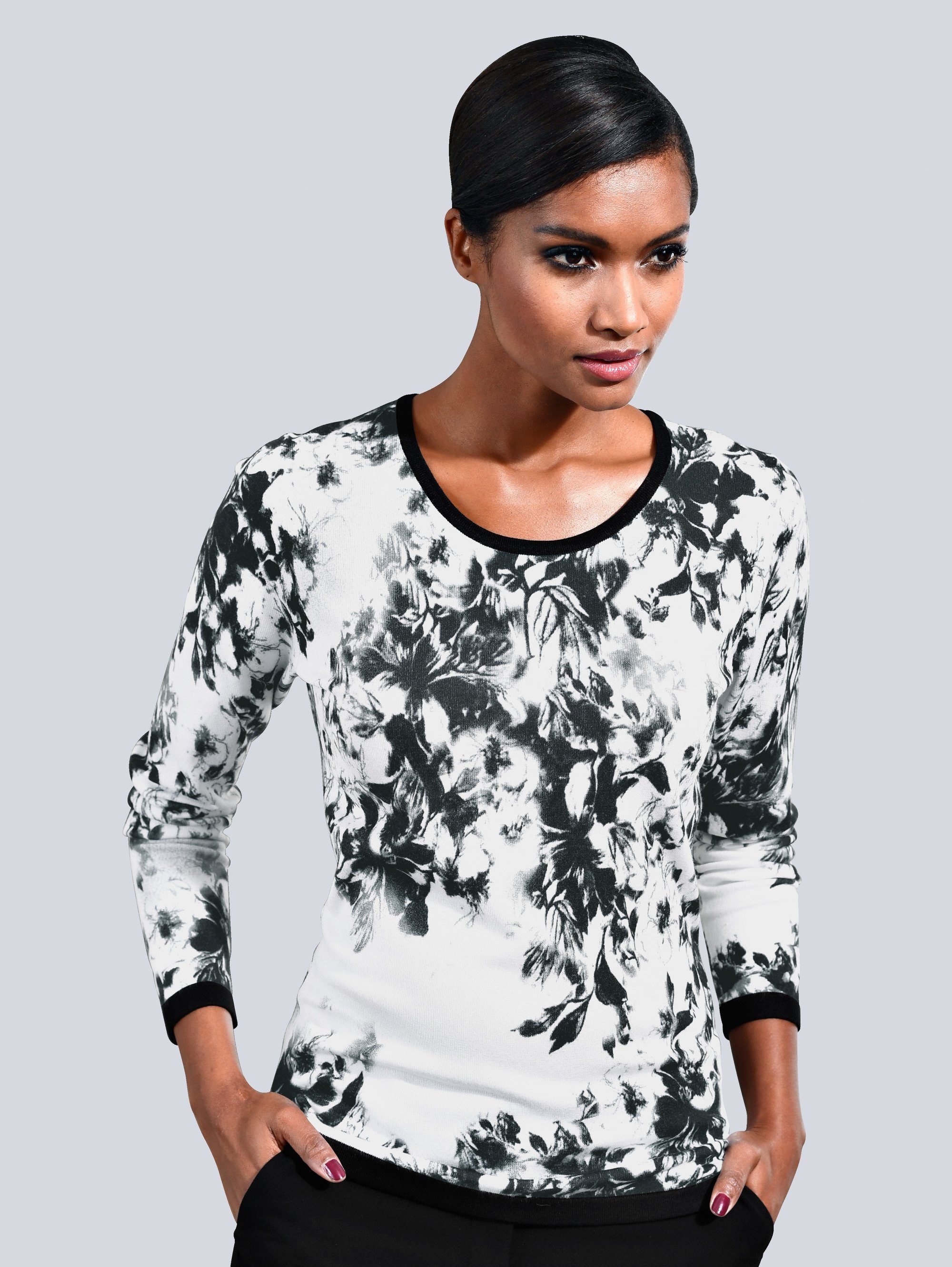 Alba Moda Pullover Mit Alba Moda Exklusivem Grafikdessin Alba Moda Pullover Mit Alba Moda Exklusivem Grafikdessin