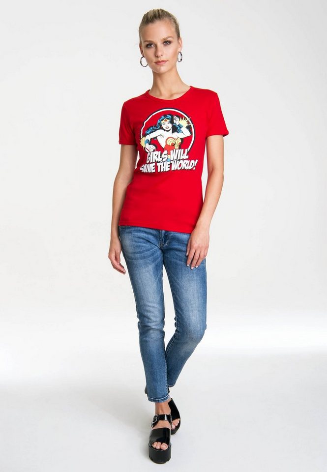 T-Shirt LOGOSHIRT Originaldesign mit Comics - Woman DC lizenziertem Wonder