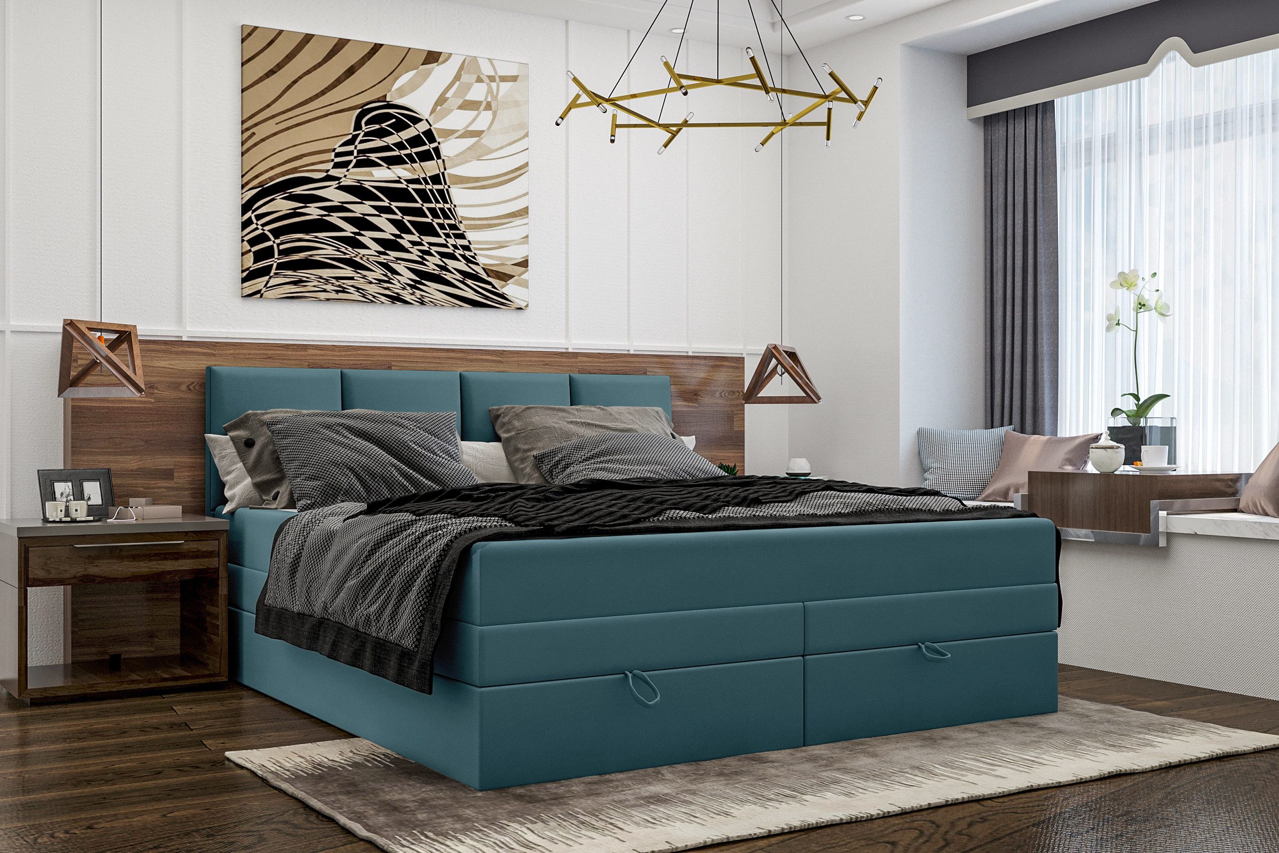 99rooms Boxspringbett Praga (Schlafzimmerbett, Bett), gepolstert günstig online kaufen