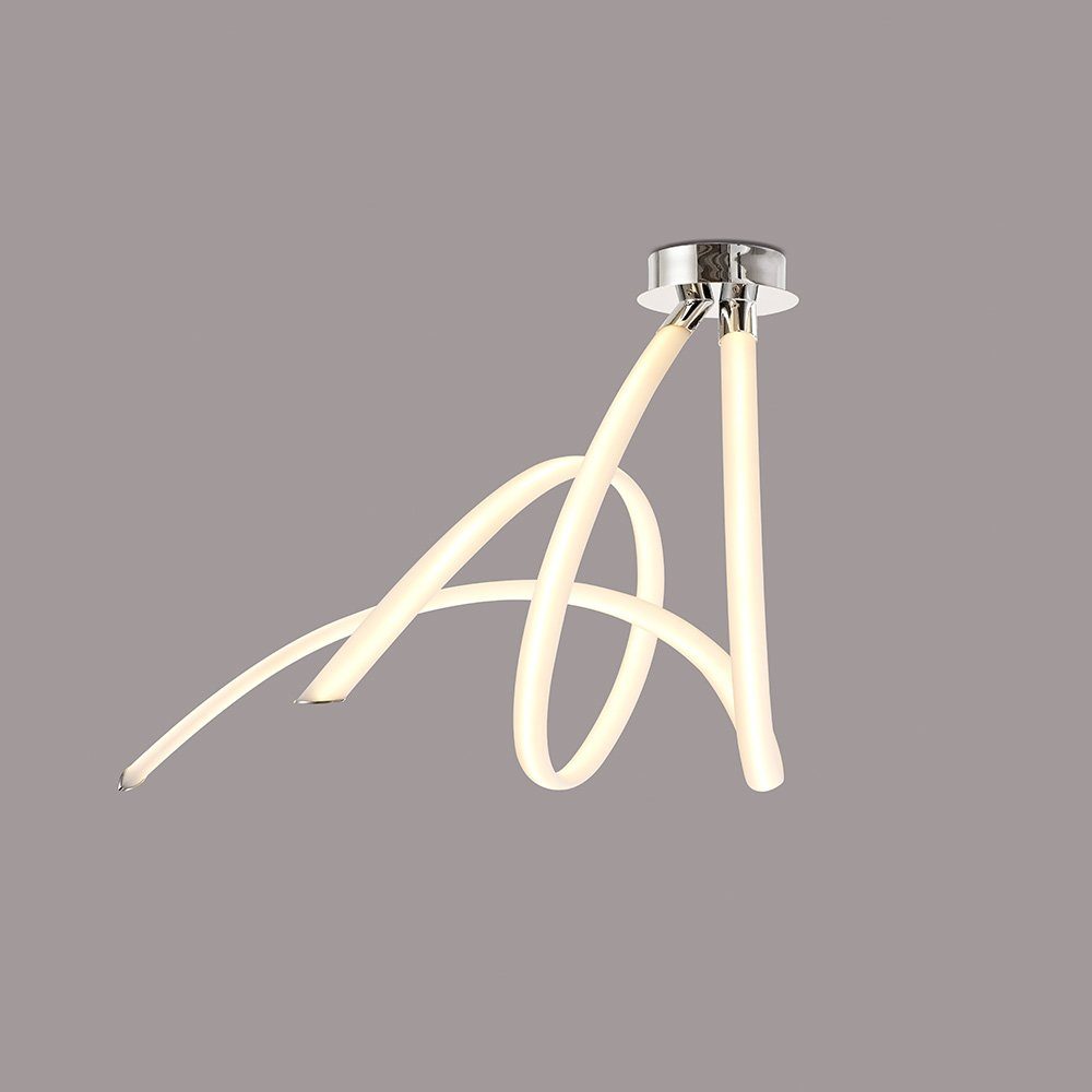 Deckenleuchte Weiß/Chrom Armonia Mantra LED-Deckenleuchte Weiß.Chrom 66cm Spirale