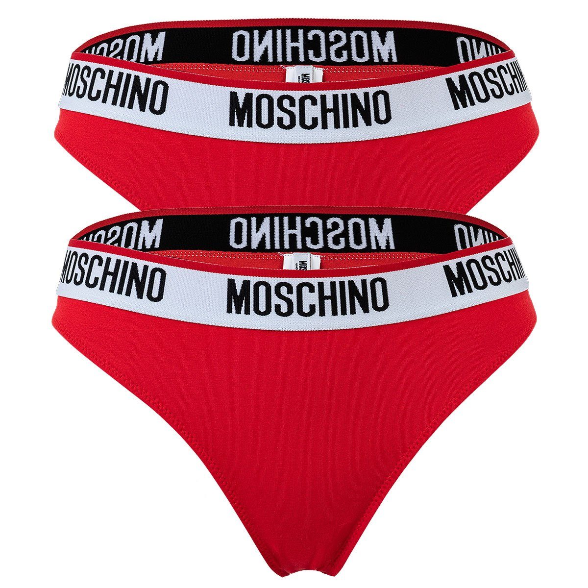 Moschino Slip Damen Slips 2er Pack - Briefs, Unterhose, Cotton Rot