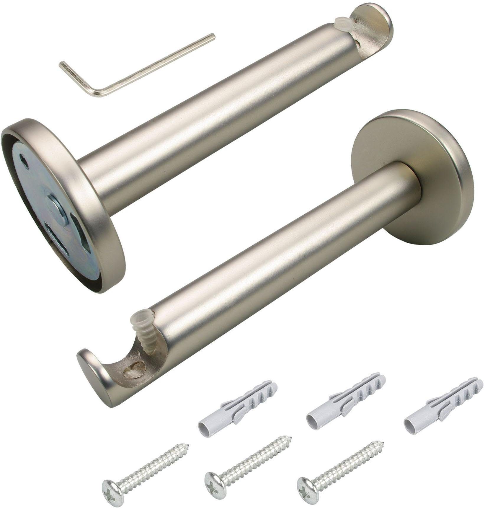 1 Stck.Wandträger Träger für Gardinenstange 20 mm 1 läufig chrom NEU