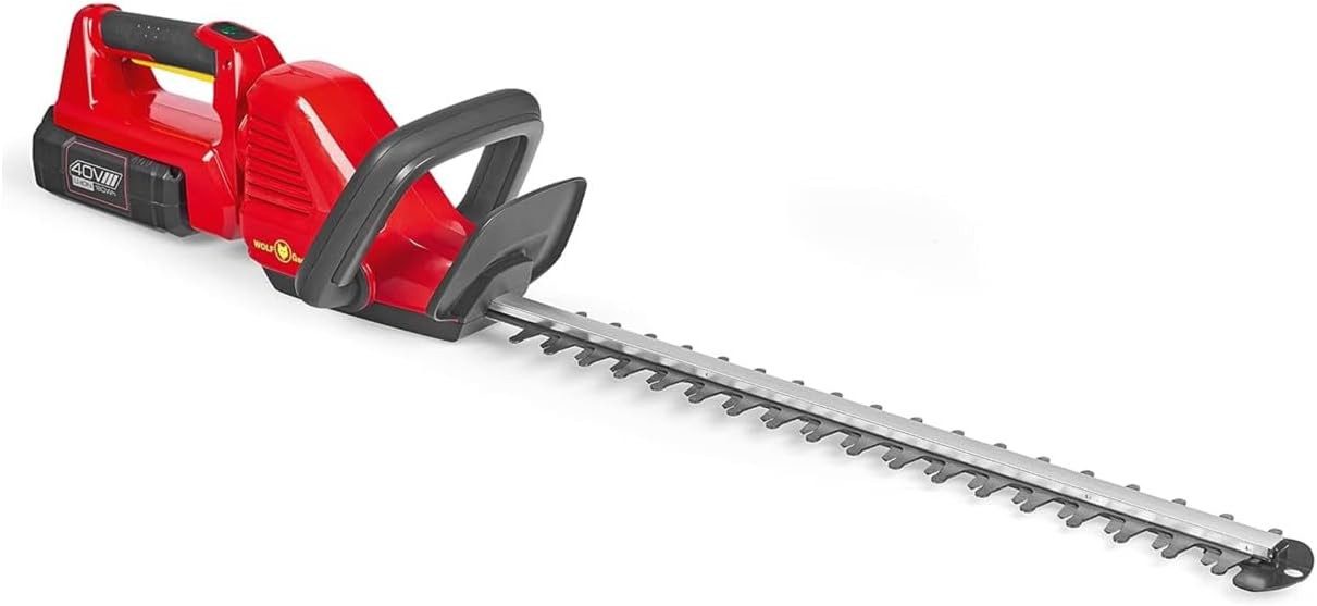 WOLF Akku-Heckenschere WOLF Garten Lycos 40/600 H Set Akku-Heckenschere, Rot, (1 St)