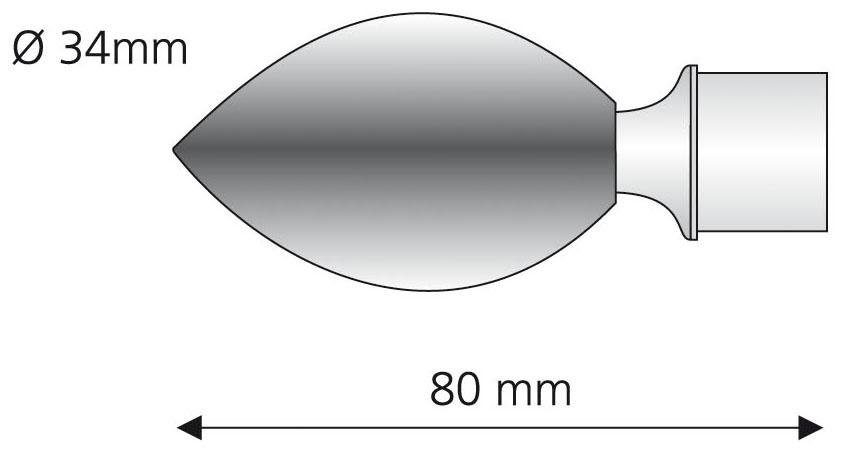 Gardinenstangen-Endstück »Egg«, Liedeco, Gardinen, (Set, 1-St), für Gardinenstangen Ø 16 mm-HomeTrends