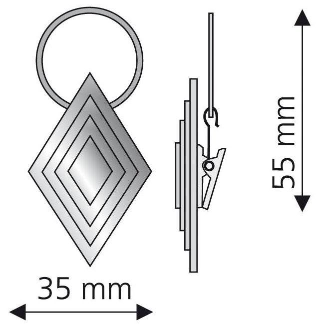 Gardinenring, Liedeco, Gardinenstangen, (Packung, 4-St., mit Dekoklammer), für Gardinenstangen Ø 16 mm-HomeTrends