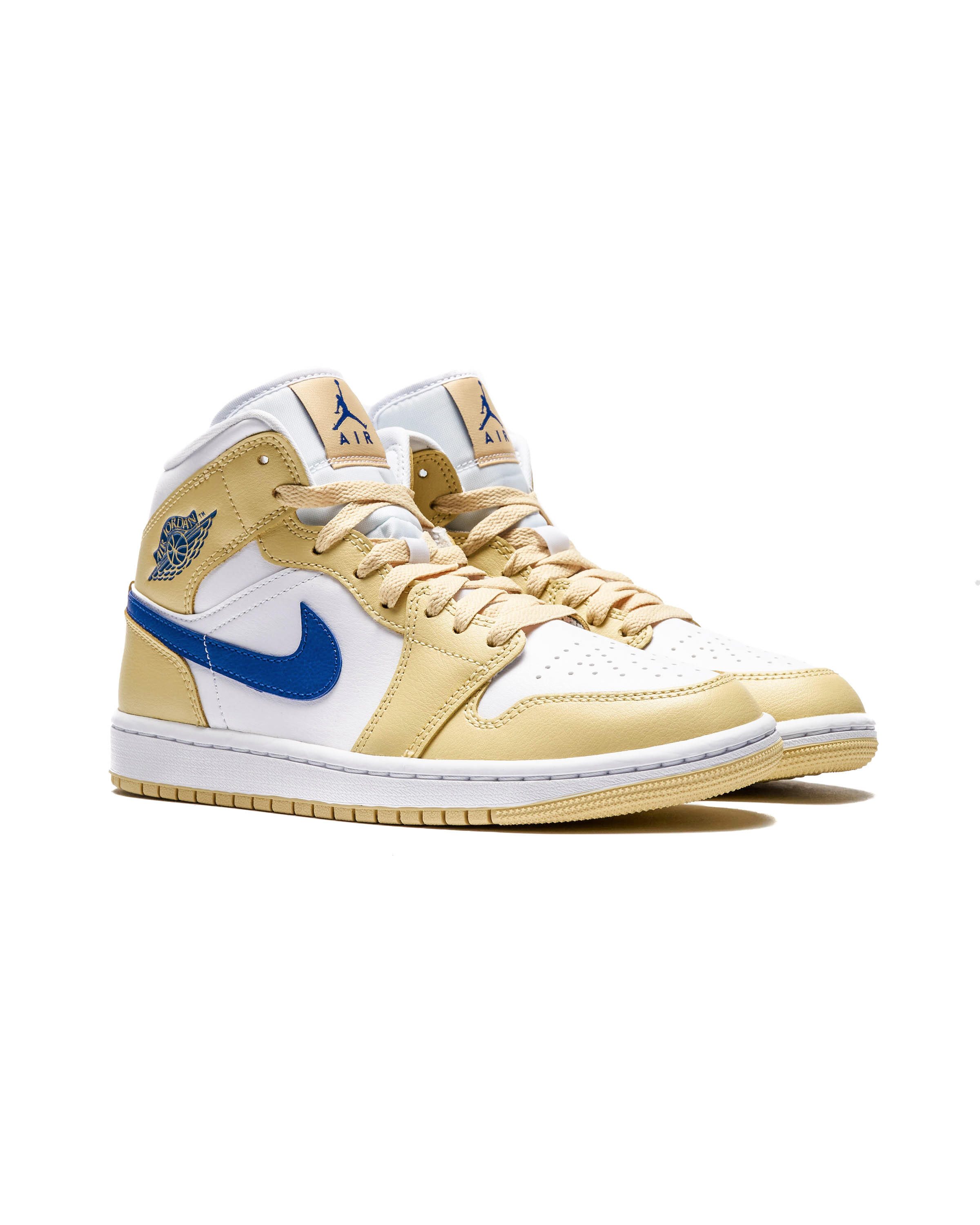 Sneakers Nike Air Jordan 1 Mid White Lemon Wash Lapis Damen - Größe EUR 38,5 Sneaker limitierte Auflage