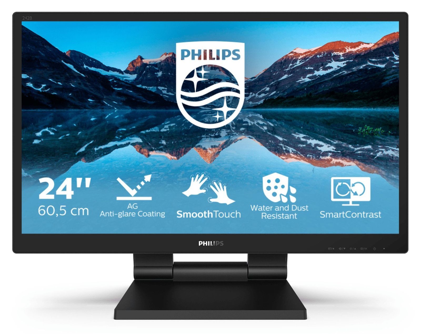 Philips 242B9TL/00 B-Line 60,5cm 23,8Zoll LCD monitor with SmoothTouch TFT-Monitor (1920 x 1080 px, Full HD, 5 ms Reaktionszeit, 60 Hz, IPS, Touchscreen, Lautsprecher, Höhenverstellbar)