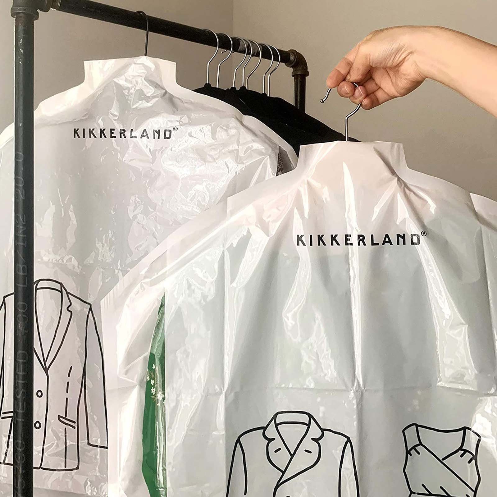 Kikkerland Kleidersack Kleiderhülle Schutzhülle Kunststoff (4 2 Mit Kleiderschutz St) Bügelöffnung Größen Kleiderschutzhüllen