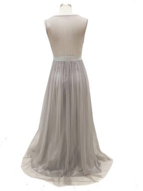 KIKI Abendkleid Ärmelloses Paillettenkleid aus Netzstoff