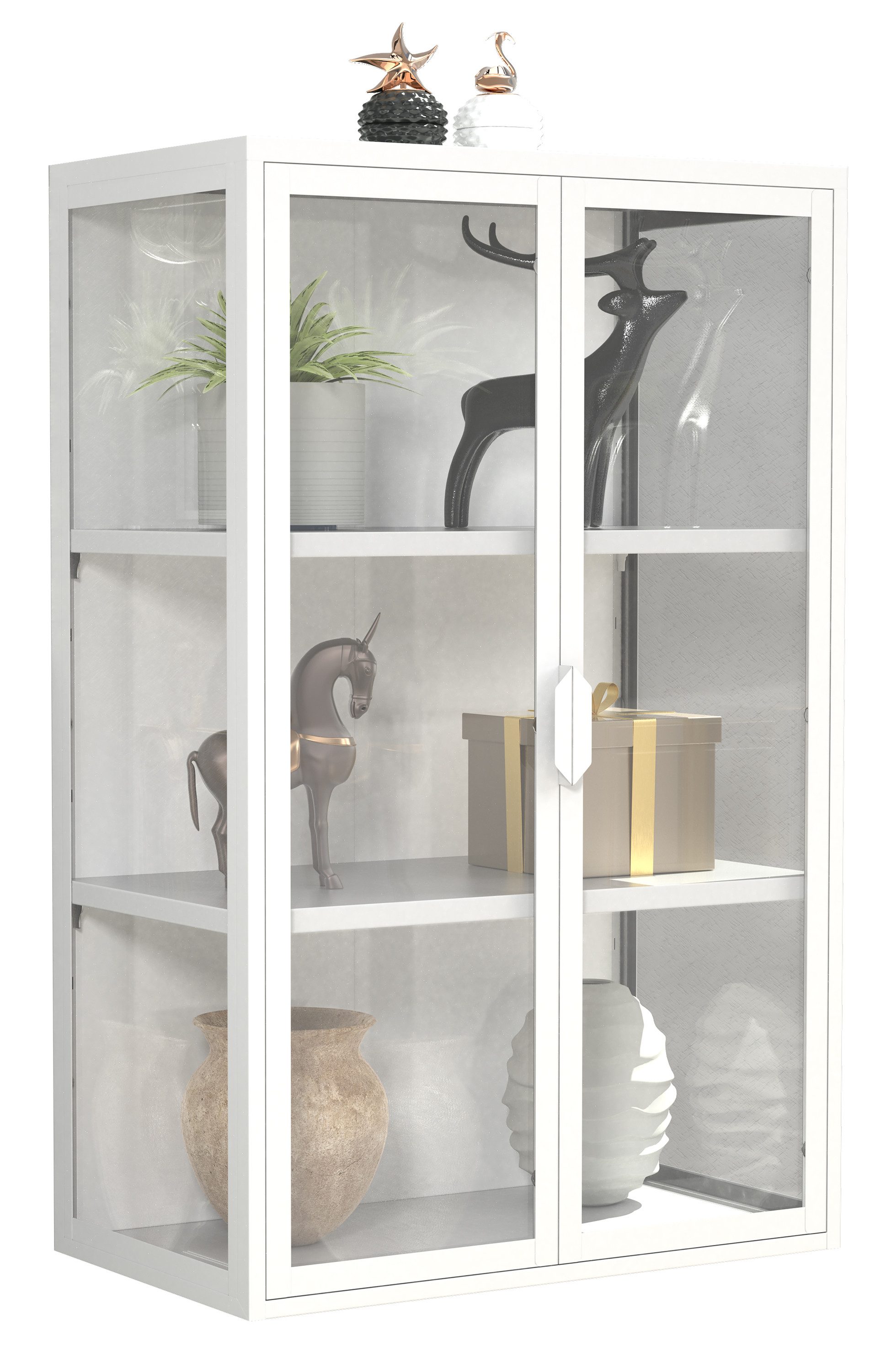 VCM Hängevitrine Stahl Wandvitrine Hängevitrine Vitrine Glas Flokas günstig online kaufen
