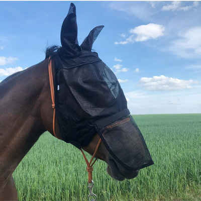 CALIYO Pferde-Fliegendecke »Fliegenmaske Pferd mit Klettverschluss Insektenschutz«, Fliegenschutz für Pferde