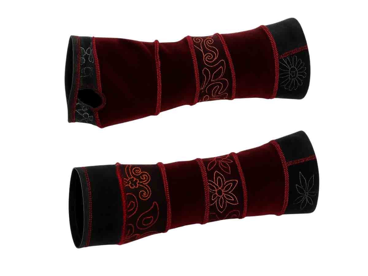 KUNST UND MAGIE Armstulpen Kunst& Magie Damen Samt Armstulpen Stulpen Handw günstig online kaufen