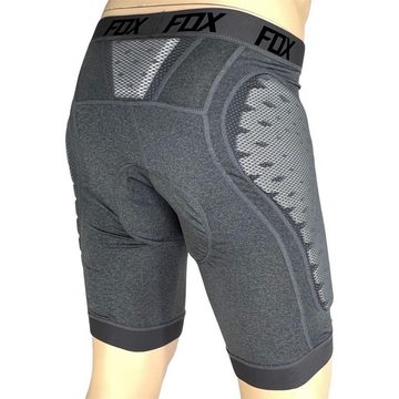 Fox Racing Protektorenshorts Fox Titan Race Short Fahrrad MTB Protektorhose mit Sitzpolster Grau L