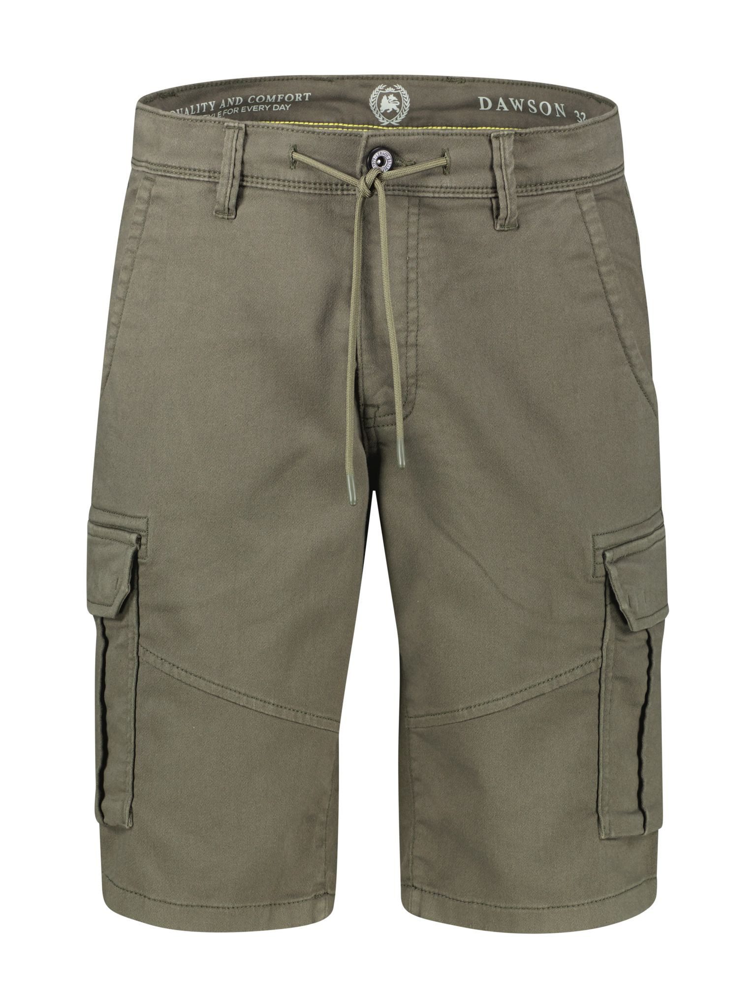 Cargohose Maskuline Cargo-Bermuda mit Tunnelzug und Gürtelschlaufen