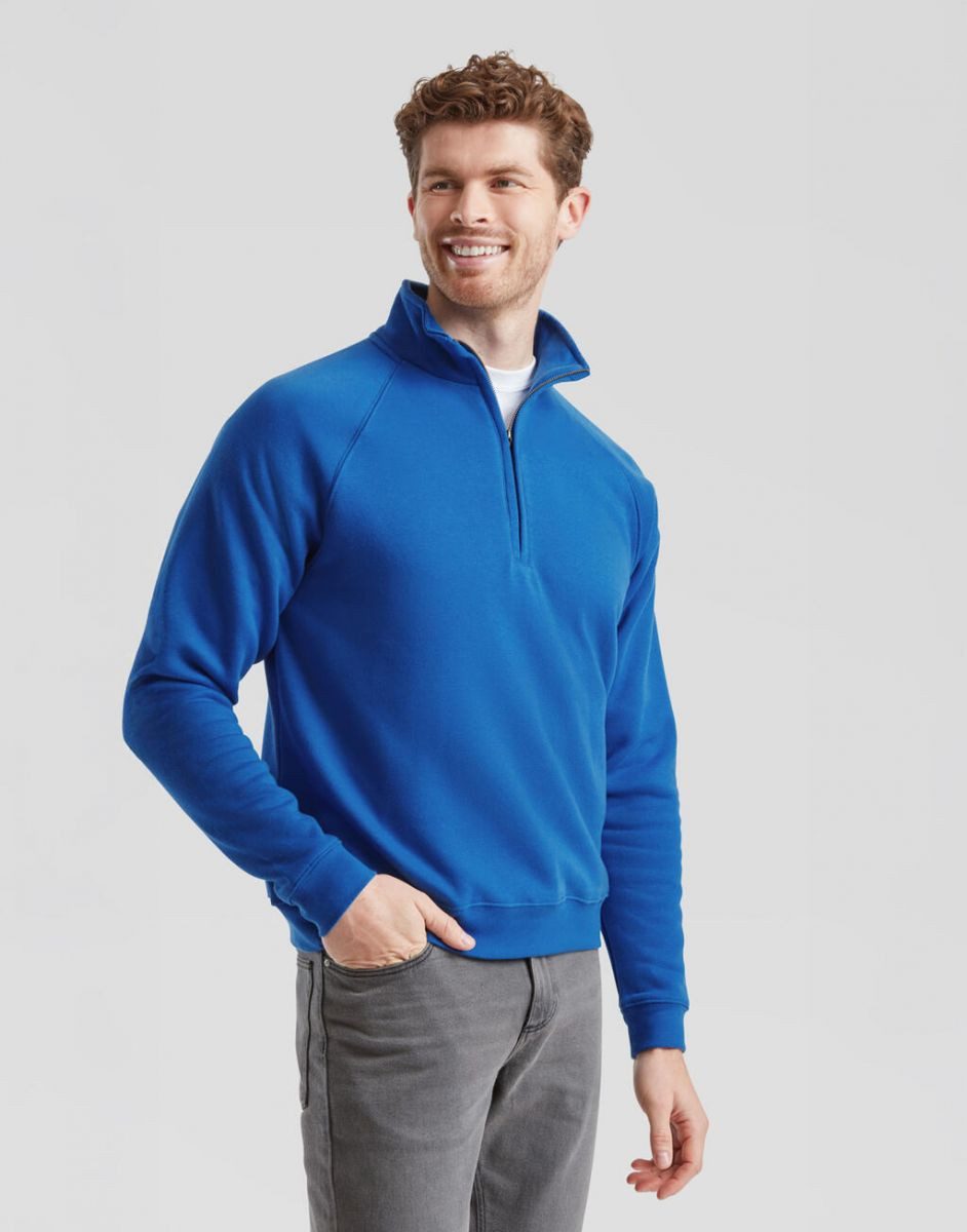 Fruit of the Loom Sweatshirt Premium Zip Neck Raglan Sweat