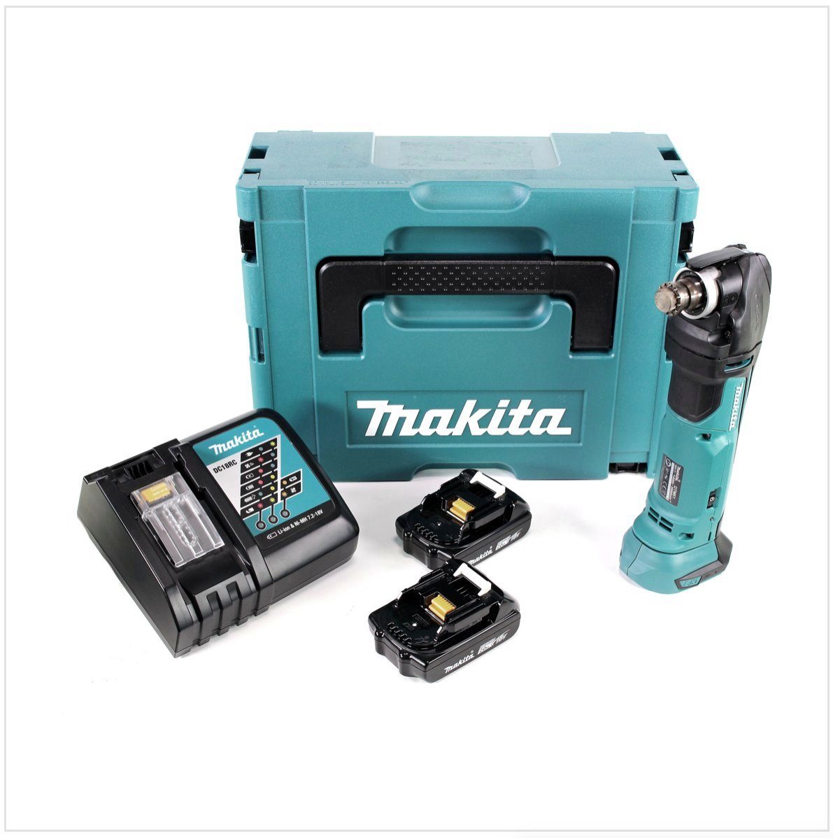 Makita Akku-Multifunktionswerkzeug »Makita DTM 51 RAJ Akku Multitool  Oszillierer 18 V + 2x Akku 2,0 Ah + Ladegerät + Makpac« online kaufen | OTTO