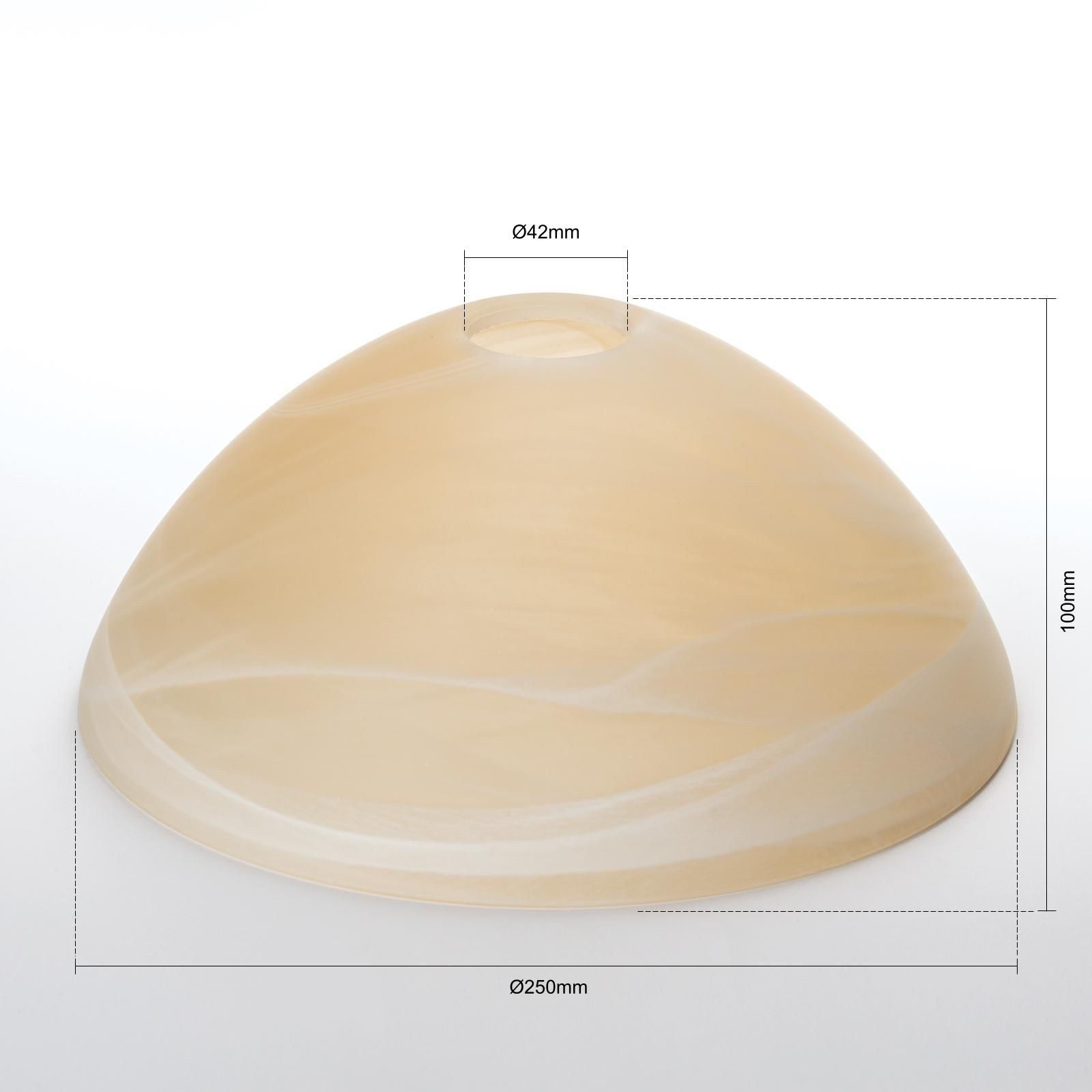 Orion Leuchten Lampenschirm Lampenschirm Alabaster Beige Ø 25 cm Glas – Bild 3 von 3
