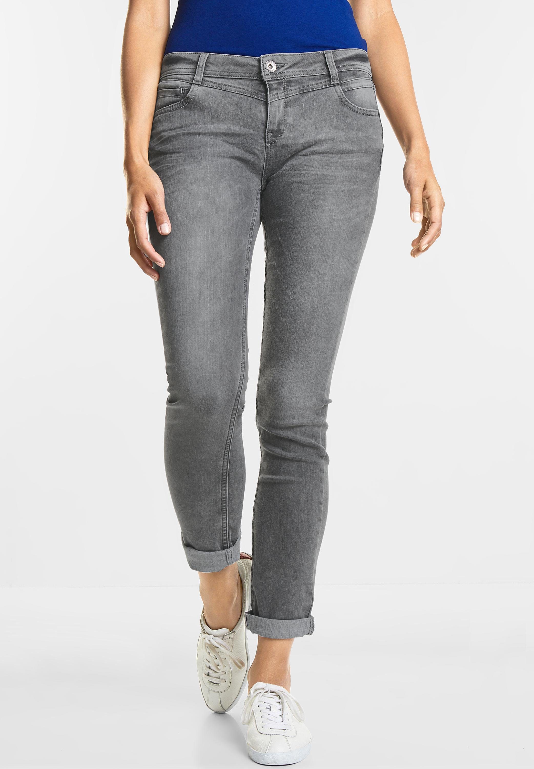 STREET ONE LoosefitJeans, Graue Casual Fit Denim Jane online kaufen
