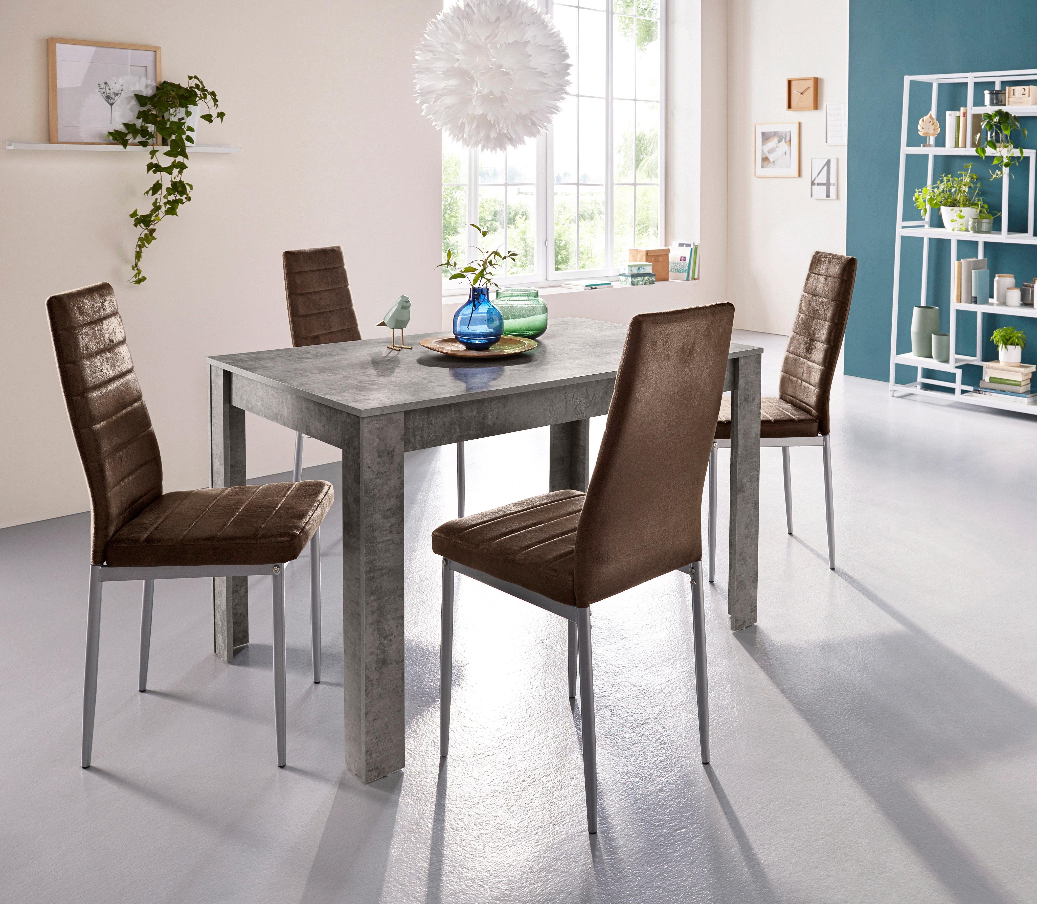 Essgruppe 0 Set 5 Tlg Mit Esstisch Lynn Breite 120 Cm Und 4 X Stuhl Kate Online Kaufen Otto