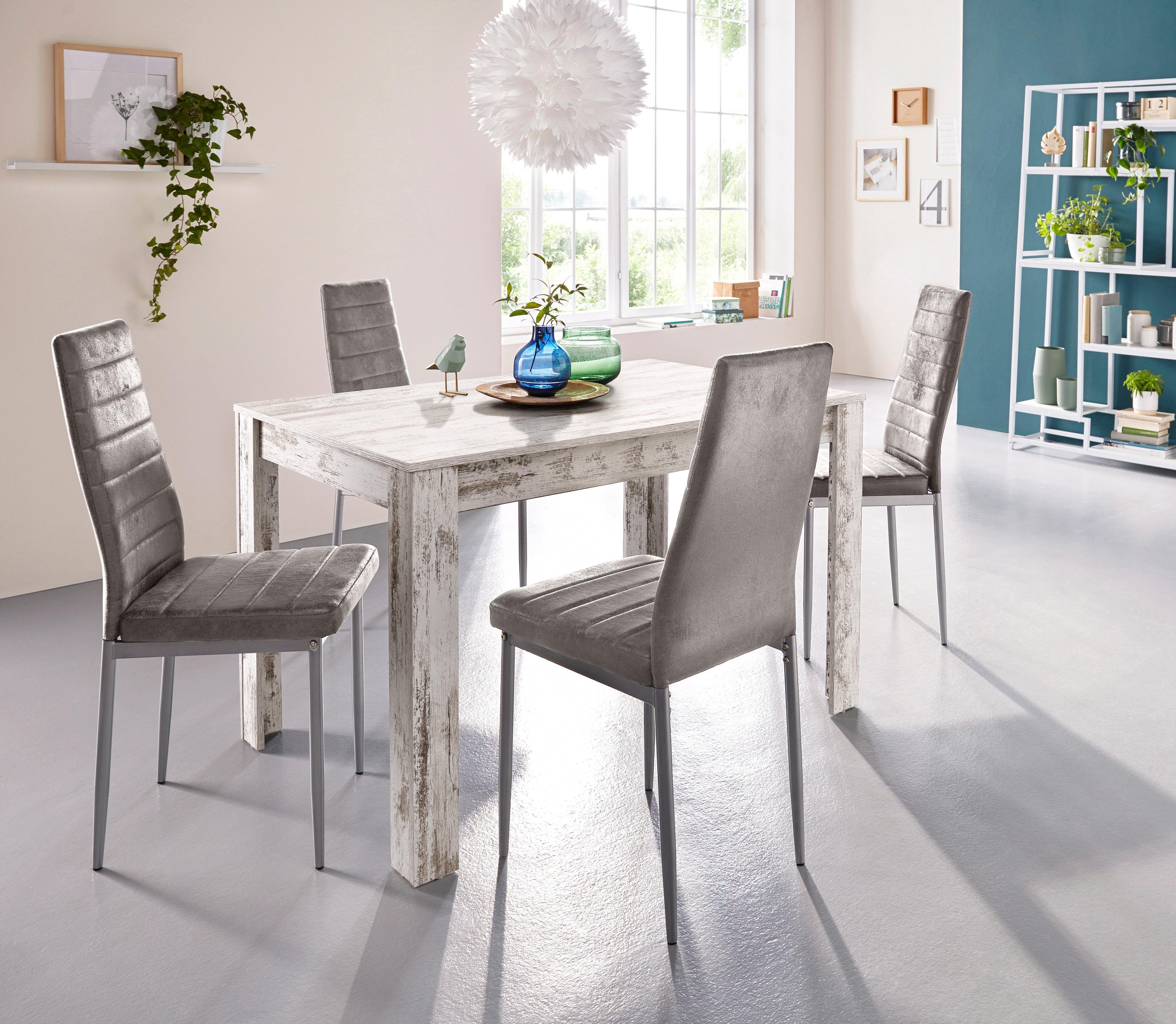 Essgruppe 0 Set 5 Tlg Mit Esstisch Lynn Breite 120 Cm Und 4 X Stuhl Kate Online Kaufen Otto