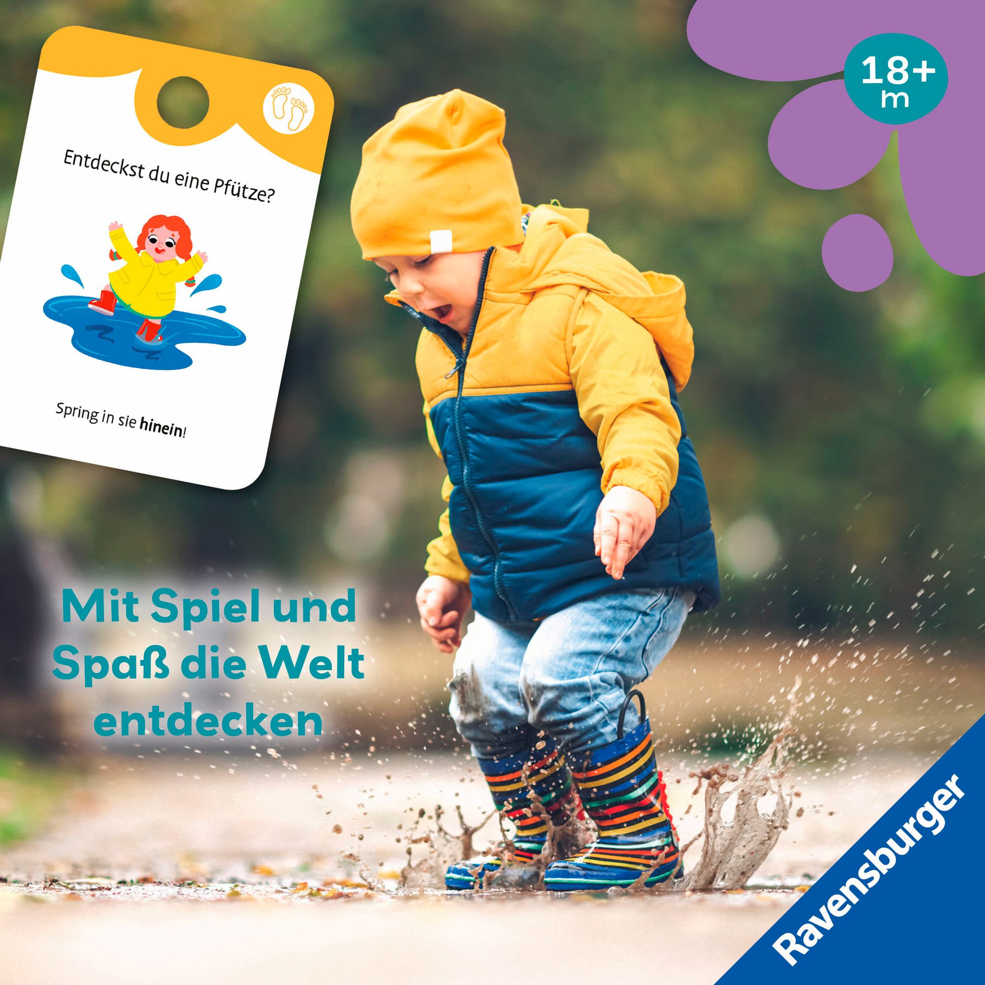 Ravensburger Spiel Play+ Spiel & Mach mit! Karten: Sachen suchen: unterwegs, Spiel für Kleinkinder