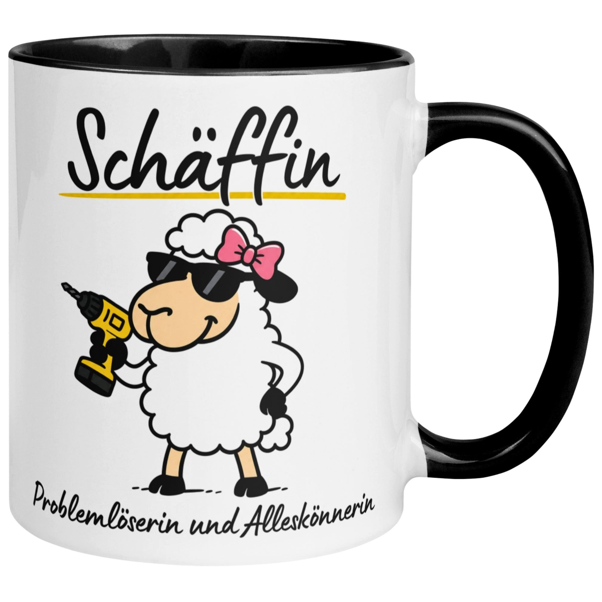 Momentals Tasse Beste Chefin Geschenk – „Schäffin - Problemlöserin und Alleskönnerin“, Gratis Versand · Links-&Rechtshänder · Spülmaschinenfest