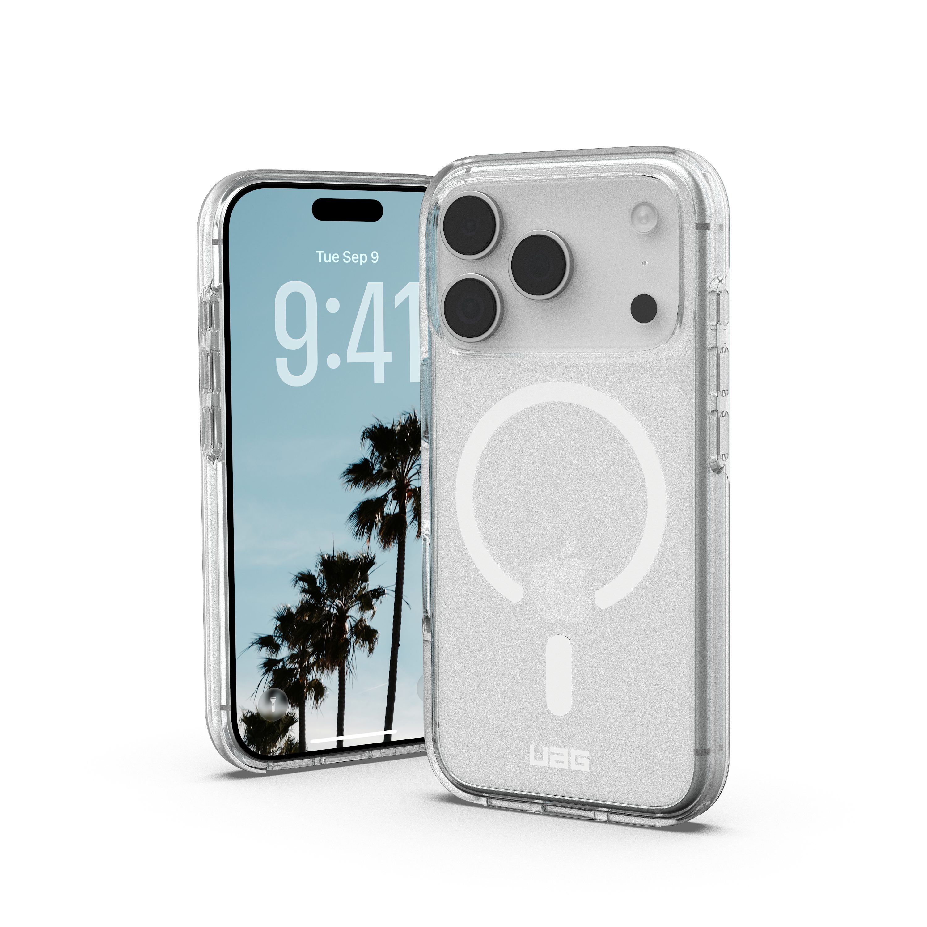 Urban Armor Gear Smartphone-Hülle Scout Clear - iPhone 17 Pro MagSafe Hülle transparent, [Luftgepolsterte Ecken, Magnetring]
