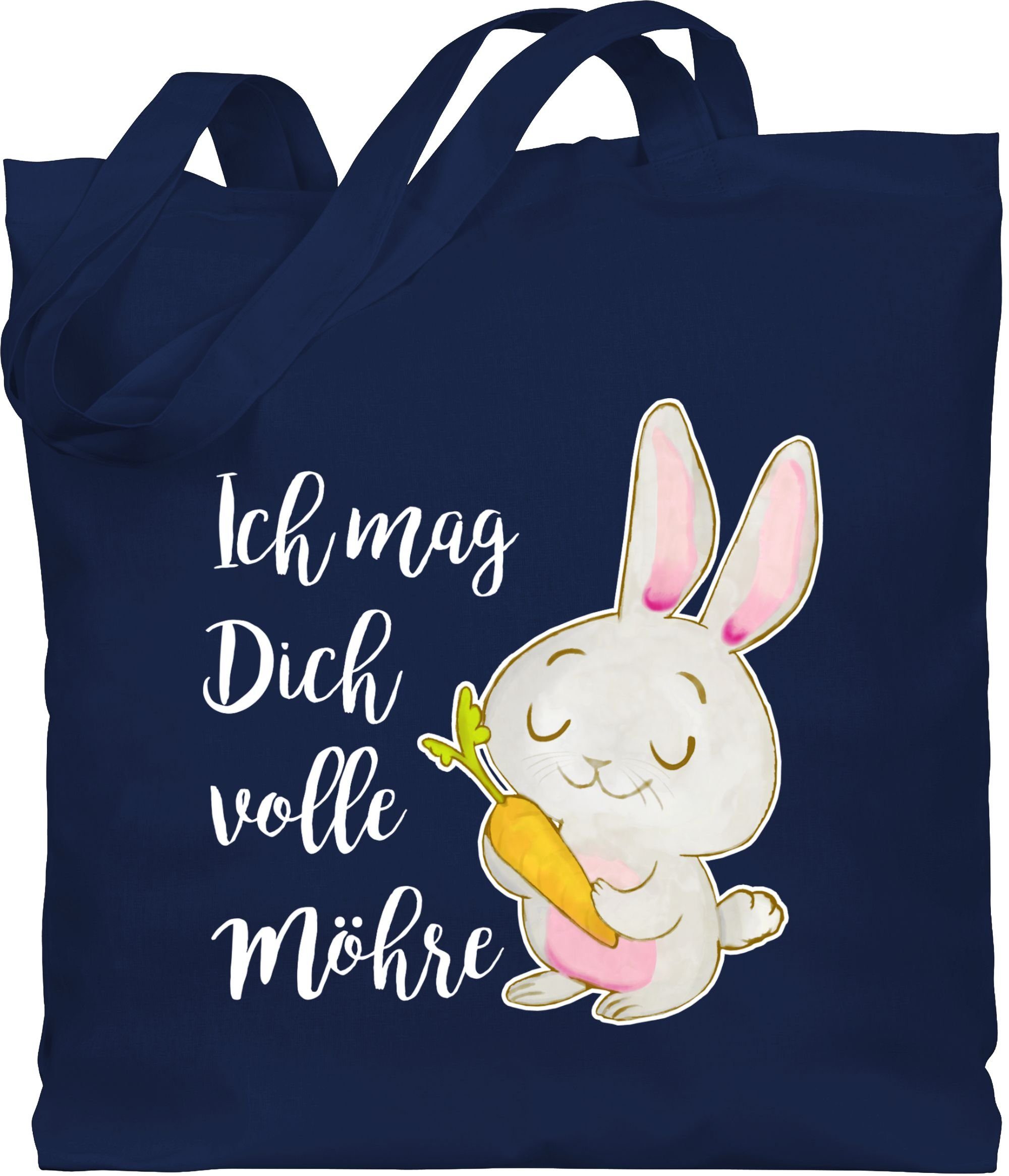 Shirtracer Umhängetasche »Ich mag dich volle Möhre Aquarell weiß ...