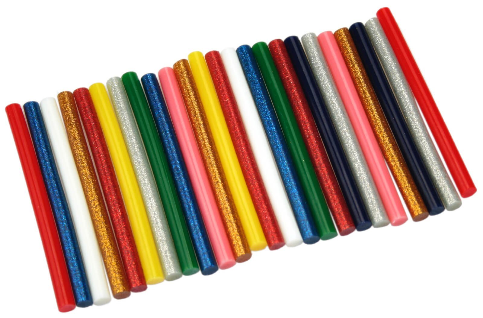 Easy Work Klebesticks 24 Heißklebesticks mini 7,2 x 100mm farbig bunt glitzer