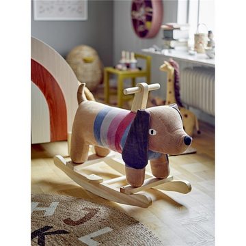 Bloomingville Schaukeltier Charlie Schaukelspielzeug Hund, Braun Polyester für Kinder ab 24 Monate