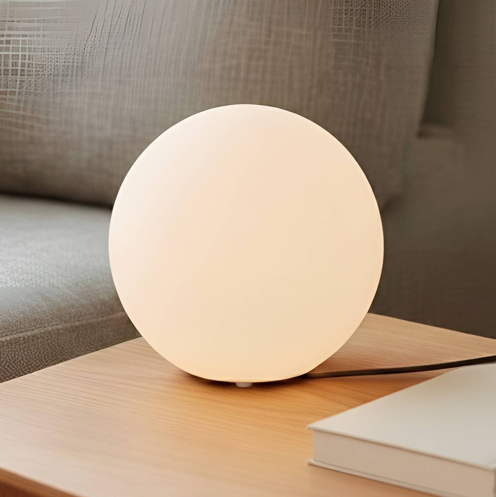 Lindby Tischleuchte Marike, Glas Weiß IP20, 1 x 60 W