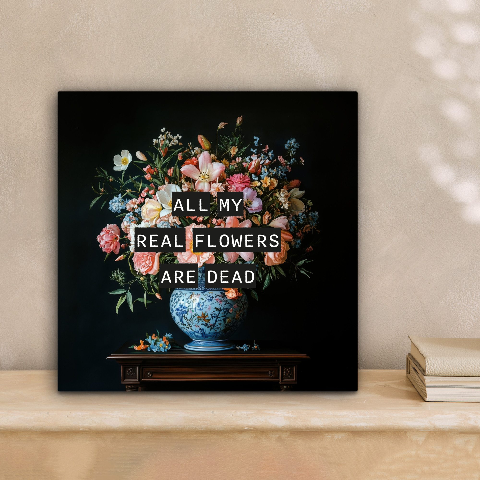 OneMillionCanvasses® Leinwandbild Blumen - Kunst - günstig online kaufen