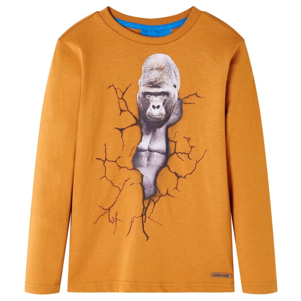 Langarmshirt Kinder-Langarmshirt Dunkelocker 128