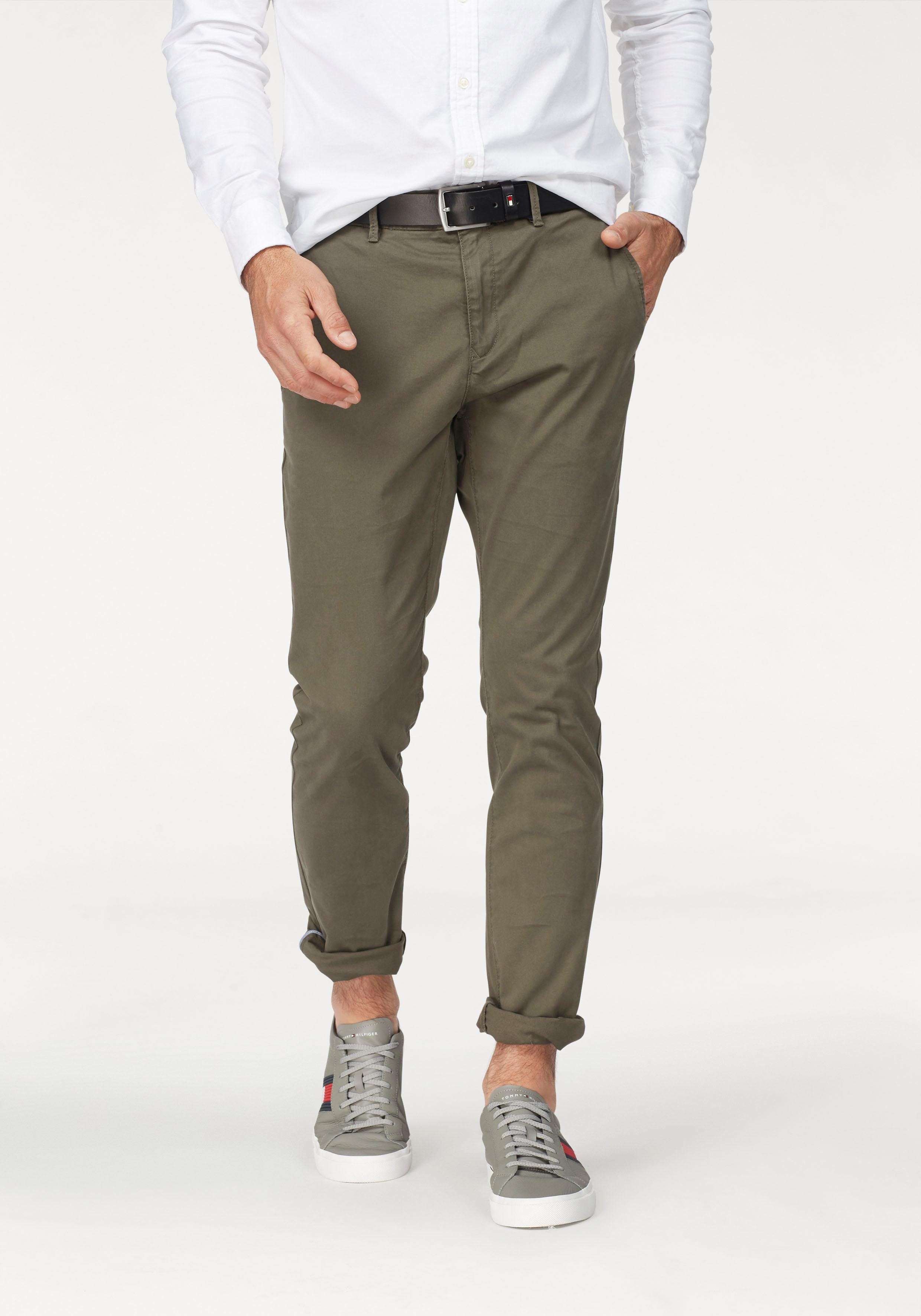 Herren Chino Hose Slim Fit - Karierte Stoffhose Mit Stretch Für Business & Freizeit