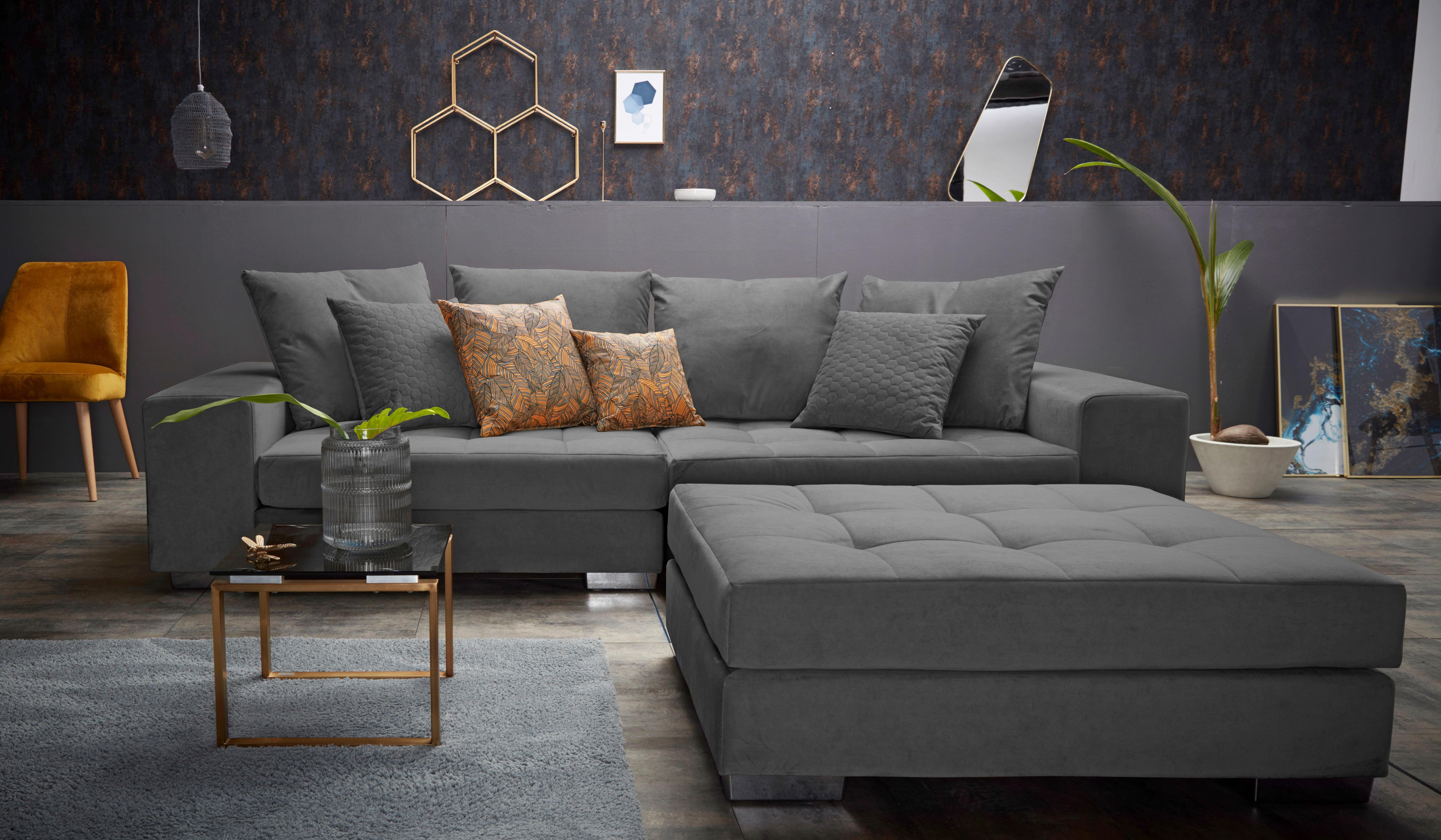 INOSIGN Big-Sofa »Vale«, mit Steppung im Sitzbereich, Federkern und  Zierkissen online kaufen | OTTO