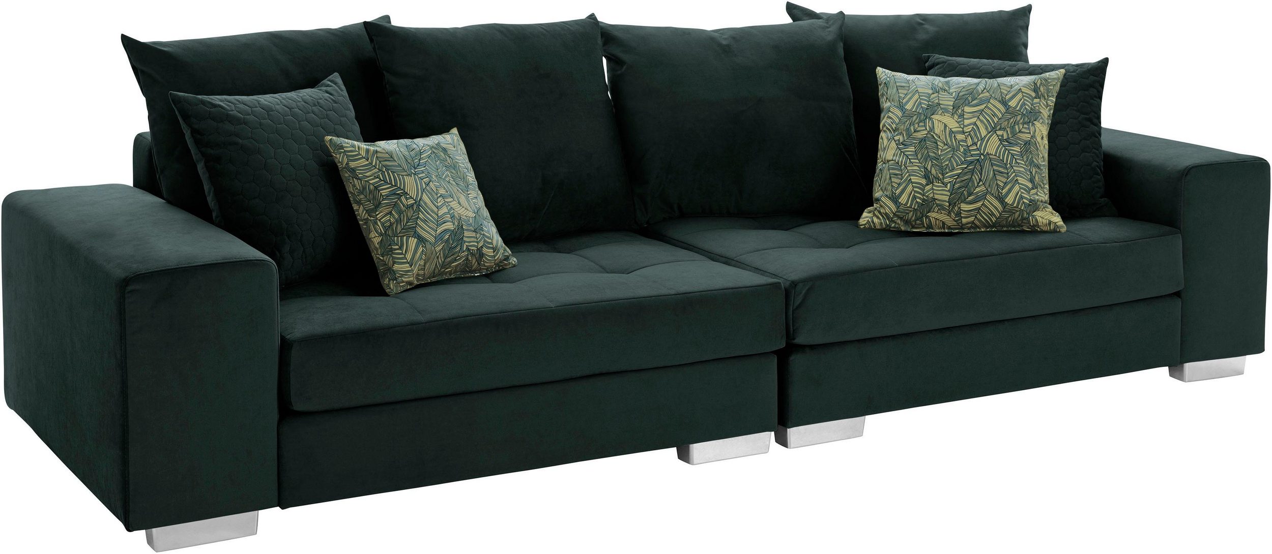 INOSIGN Big-Sofa VALE - Samtoptik - grün
