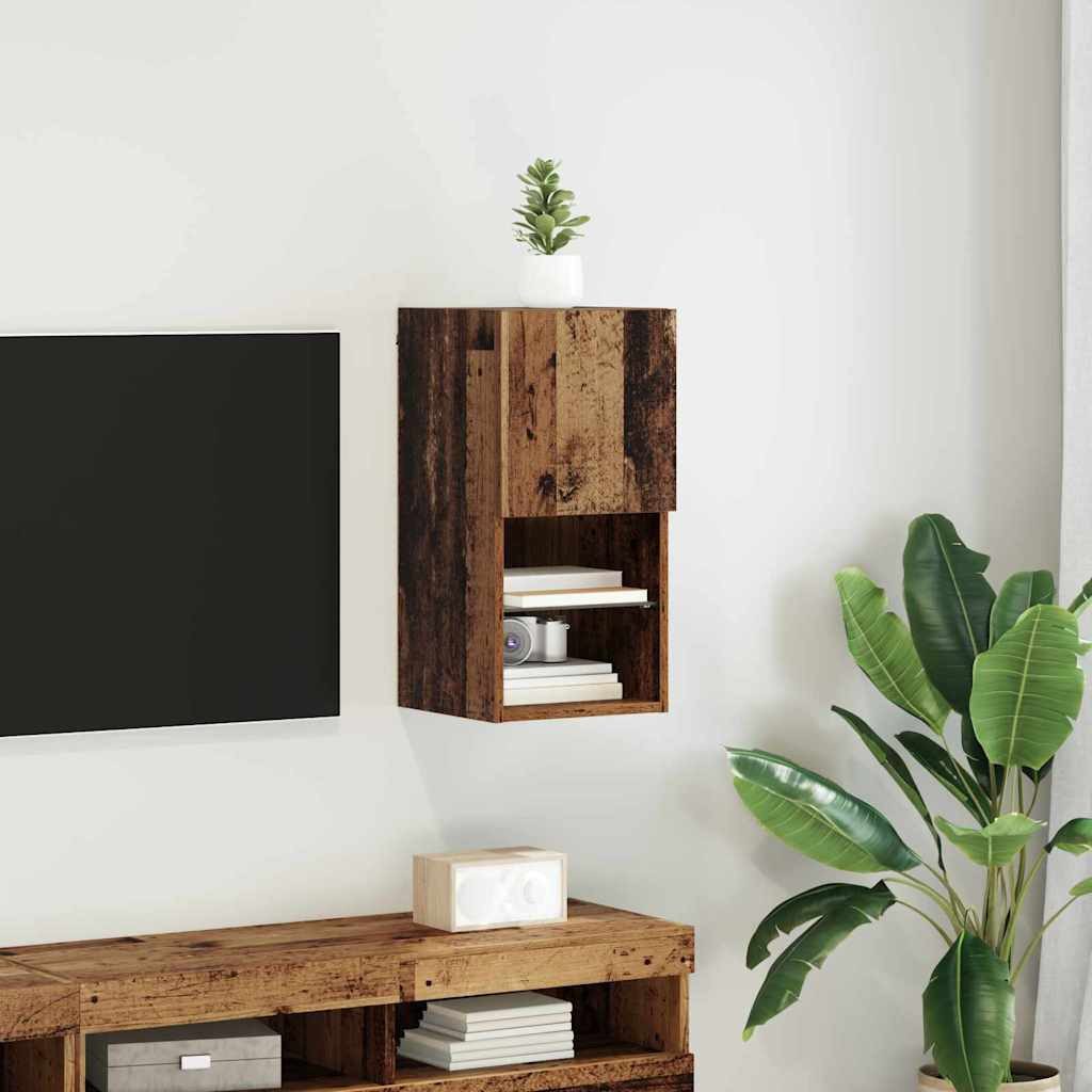 vidaXL TV-Schrank Wandmontierter TV-Schrank 30,5 x 30 x 60 cm Altholz (1-St)