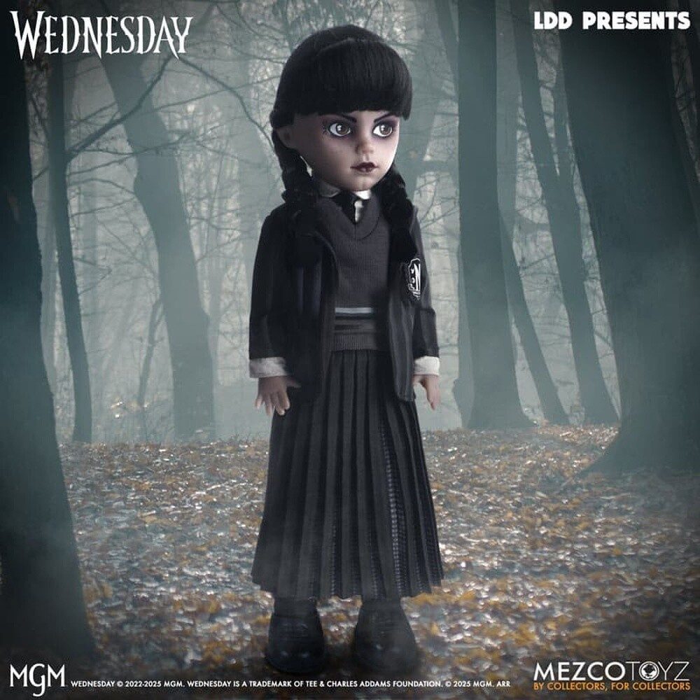MEZCO Anziehpuppe Wednesday LDD Presents Puppe Wednesday Nevermore Academy Uniform 25 cm