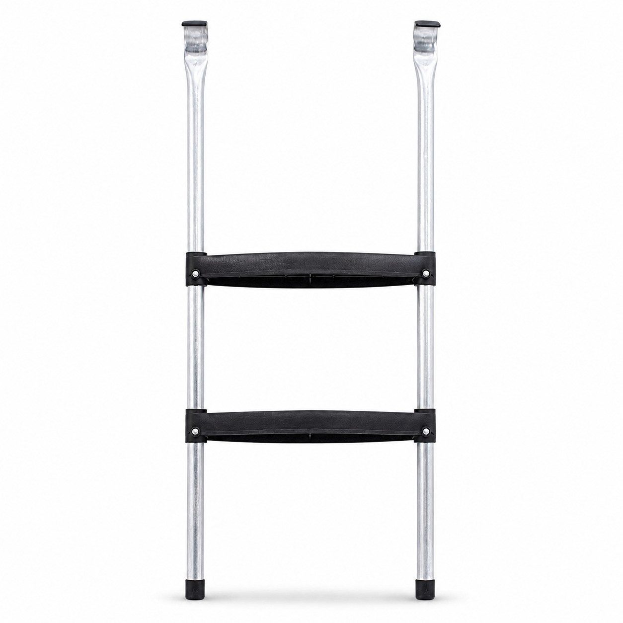 4myBaby Trampolinleiter Leiter 2 Stufen-Sicherer, rutschfester & wetterfester Stahl, Treppe mit 2 Breiten Stufen praktische Einstiegsleiter
