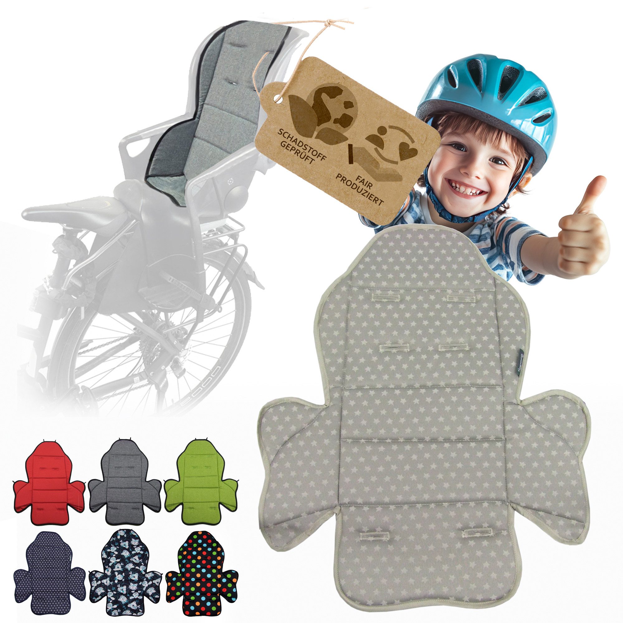 Fahrradkindersitz Ersatzbezug Sitzkissen für Fahrradsitz kompatibel mit Römer Jockey M2