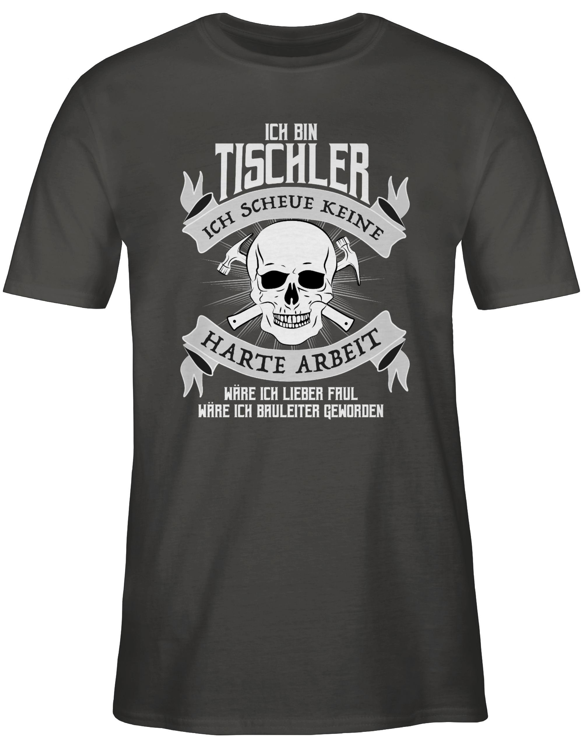 Shirtracer T-Shirt Ich 03 Geschenke Dunkelgrau Tischler bin Handwerker
