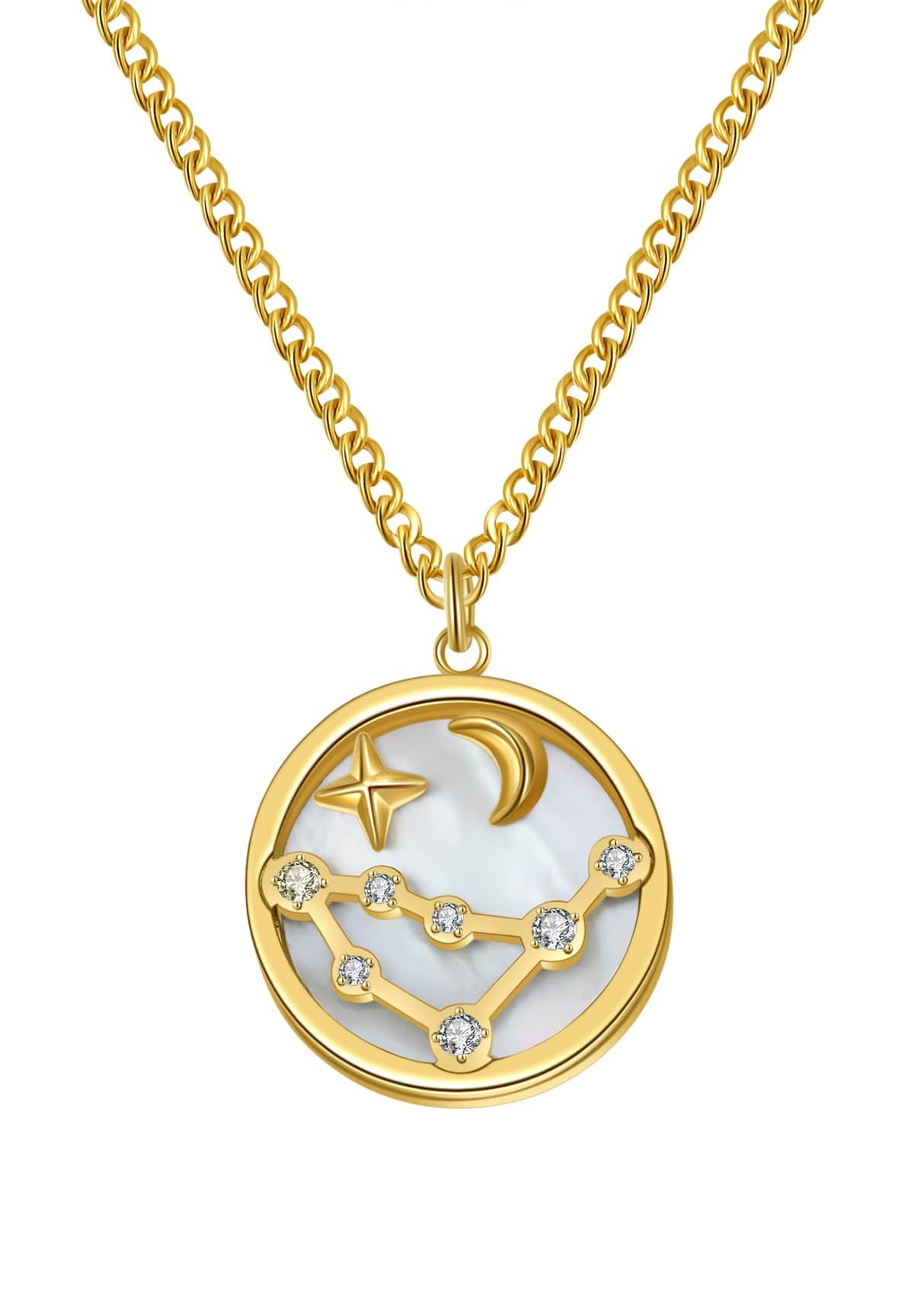 Hey Happiness Kette mit Anhänger Sternzeichen, Astro Plättchen, Horoskop Ke günstig online kaufen