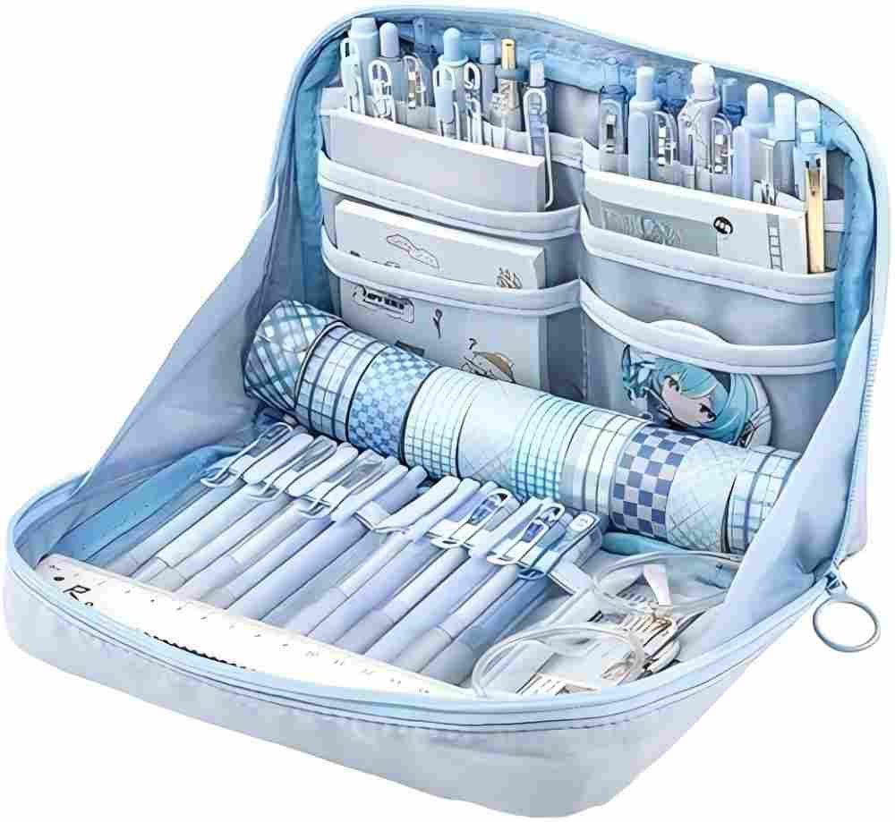 home trends Federmäppchen Großes Federmäppchen für Schreibwaren, (Set, 1-tlg., Geräumige Aufbewahrungstasche für Stifte & Accessoires), Schreibtisch Organizer für Büro- & Künstlerbedarf