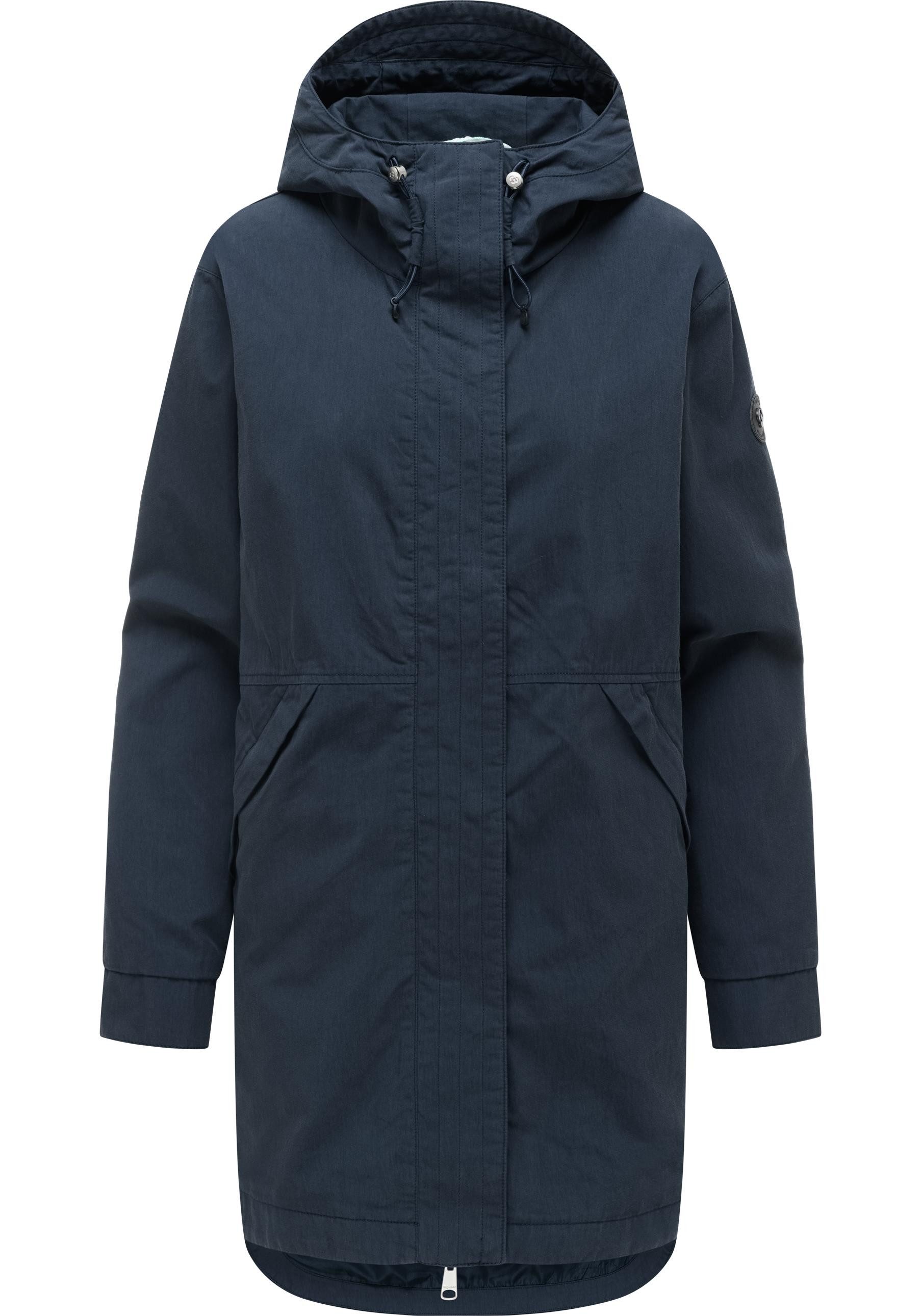 Ragwear Kurzmantel Lamyja B Leichter Oversize-Übergangsparka mit Kapuze