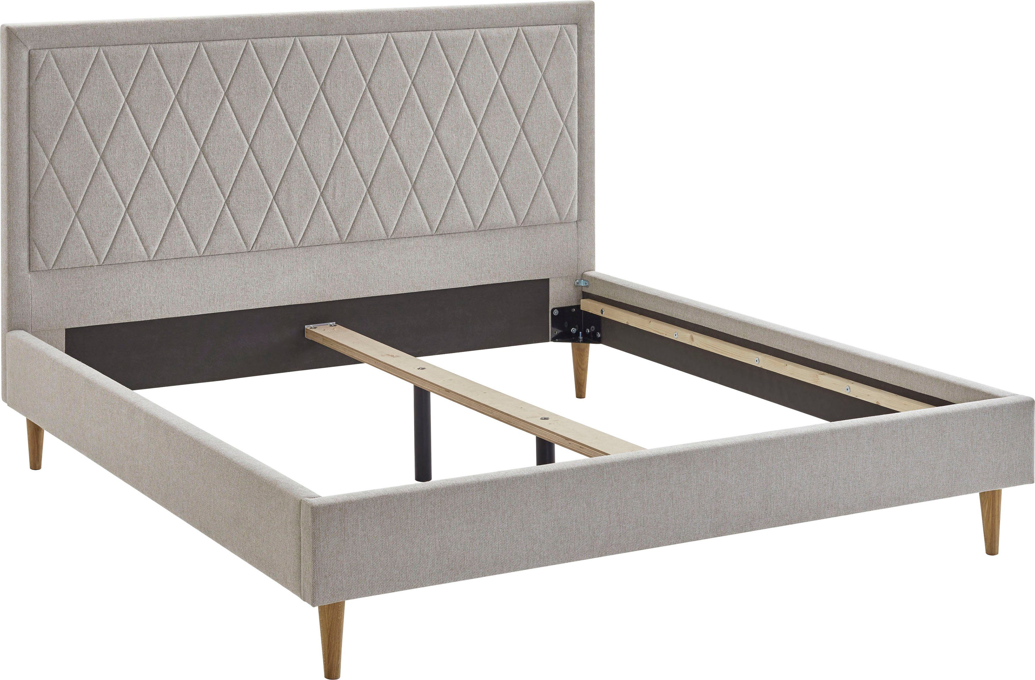 ATLANTIC home collection Polsterbett Paulin, mit gestepptem Kopfteil