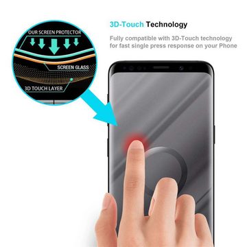 Cadorabo Schutzfolie Samsung Galaxy S9 PLUS, (1-St), Schutzglas Panzer Folie (Tempered) Display-Schutzglas mit 3D Touch