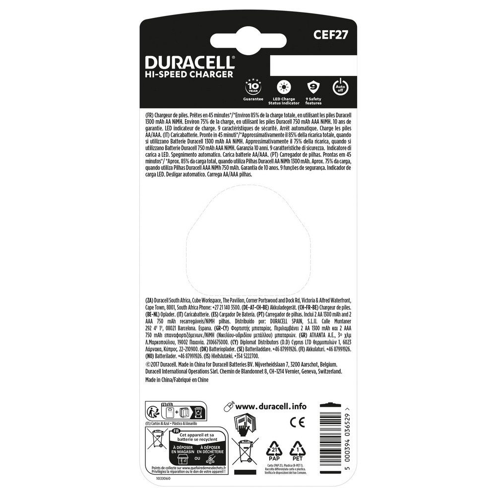 Duracell Duracell Advanced Charger CEF27 Rundzellen-Ladegerät NiMH Micro (AAA), Rundzellen-Lader – Bild 2 von 2